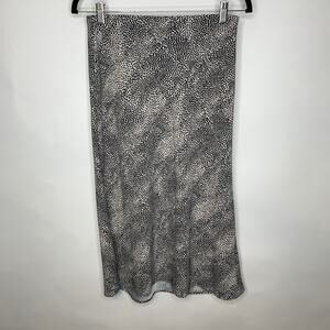 Rachel Zoe Animal Cheetah Leopard Print Midi Skirt Sz 2